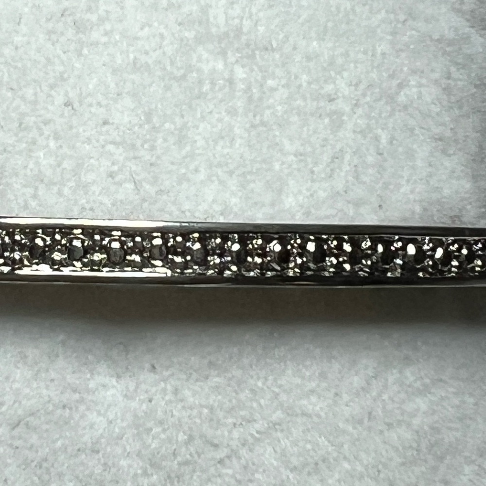 Camrose and Kross JBK Silver Rhinestone Hinged Bangle Bracelet - Picture 3 of 14